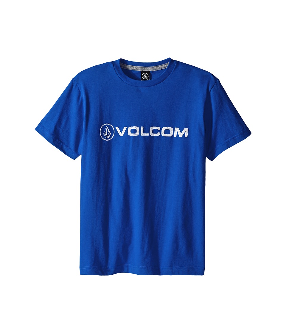 Volcom Kids - Euro Pencil Short Sleeve Shirt (Big Kids) (Estate Blue) Boy