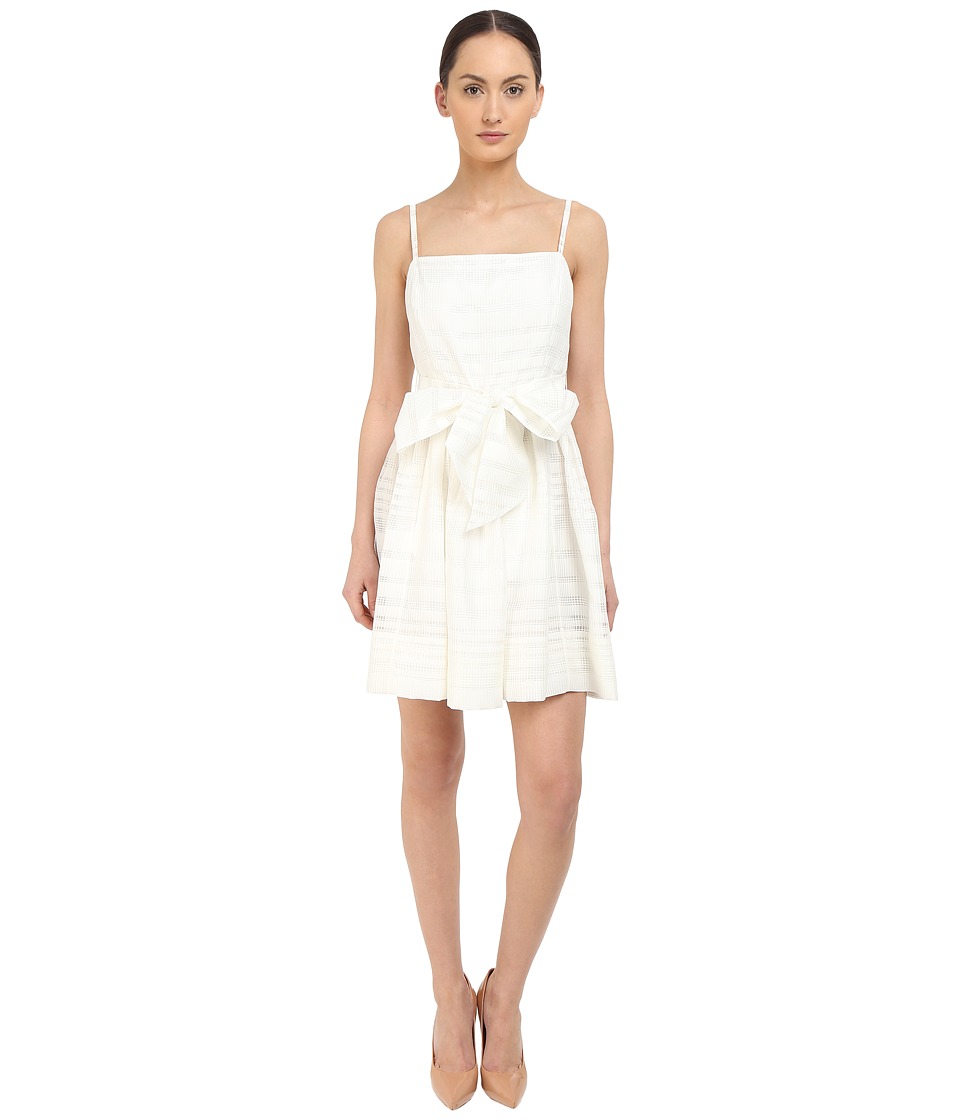 Kate Spade New York Ribbon Organza Bow Dress (Fresh White) Women