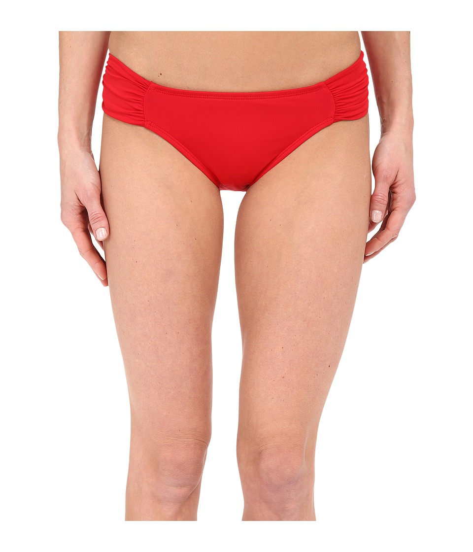 La Blanca Island Goddess Side Shirred Hipster Bottom (Lipstick) Women