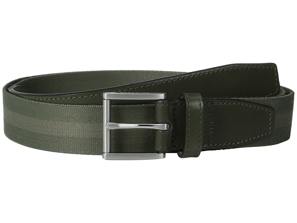 Cole Haan 35mm Webbing Belt with Leather Tabs and Loop (Fatigue/Bungee Cord) Men