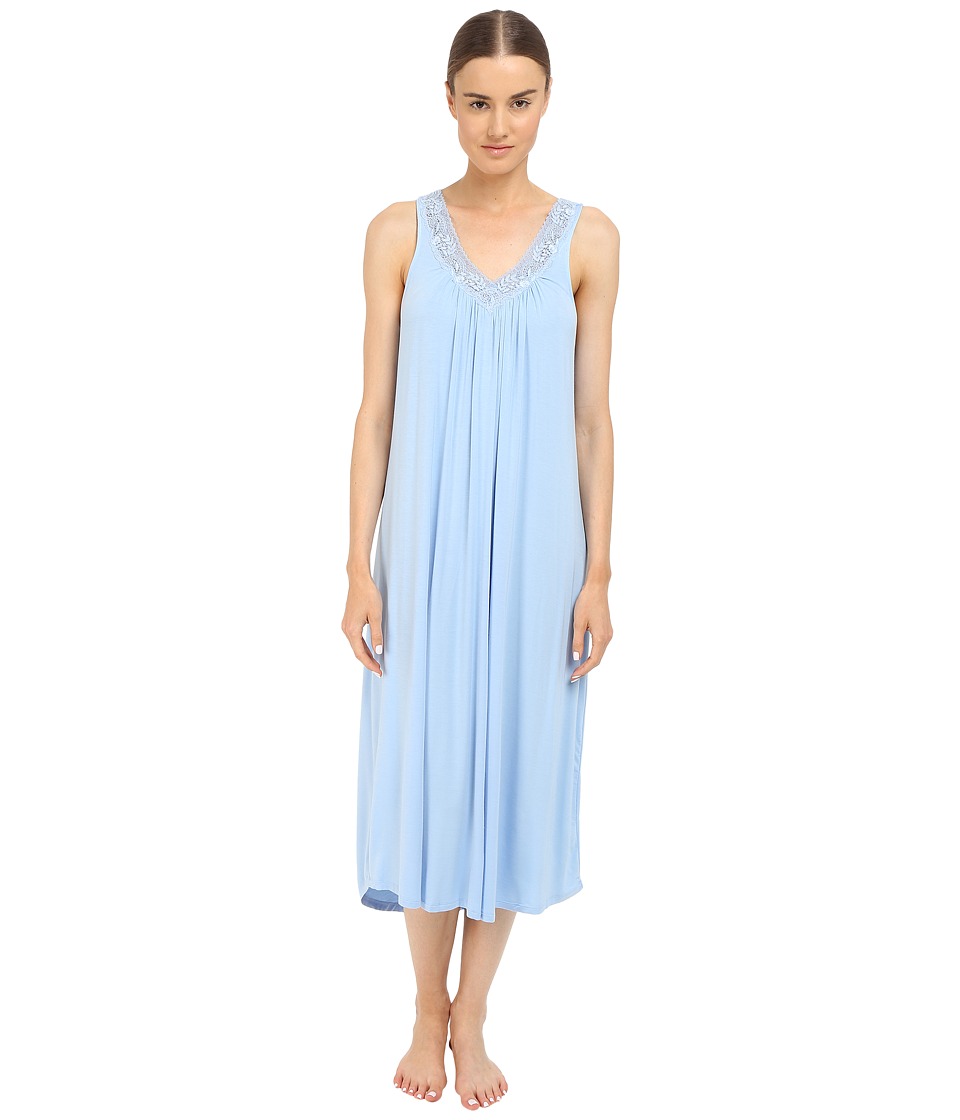 Oscar de la Renta Rayon Spandex Luxe Jersey Gown (Pale Blue) Women