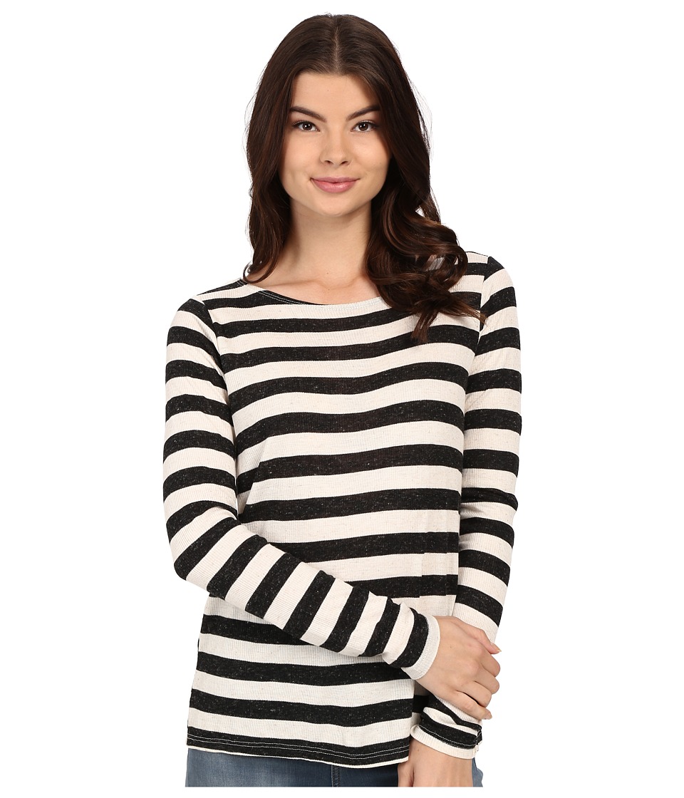 Volcom - Lived in Rib Long Sleeve Top (Black) Women