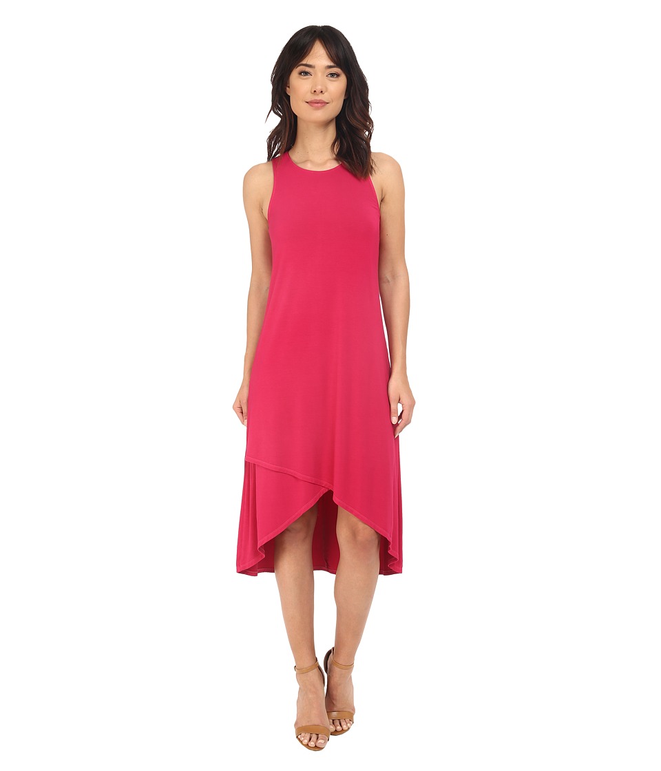 Splendid Rayon Jersey Midi Dress (Fuchsia Rose) Women