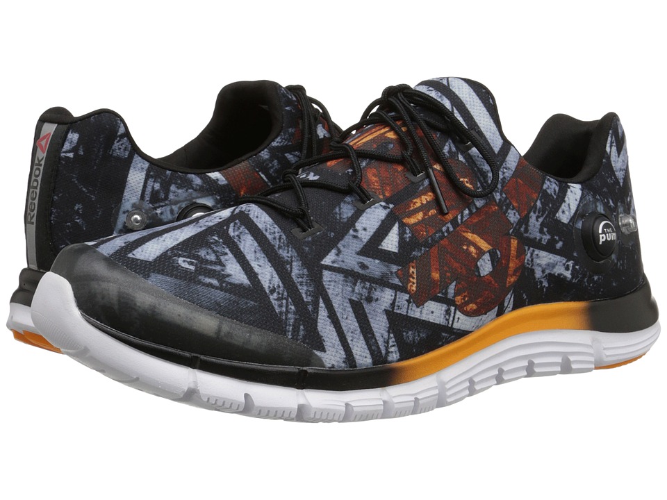 UPC 888596000167 product image for Reebok - ZPump Fusion Geo (Black/Bright Orange/White) Men's Running Shoes | upcitemdb.com