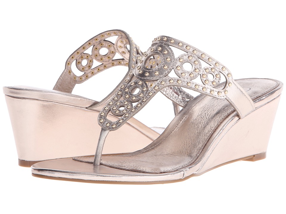 Adrianna Papell - Ceci (Titanium Lush Leather) Women's Wedge Shoes
