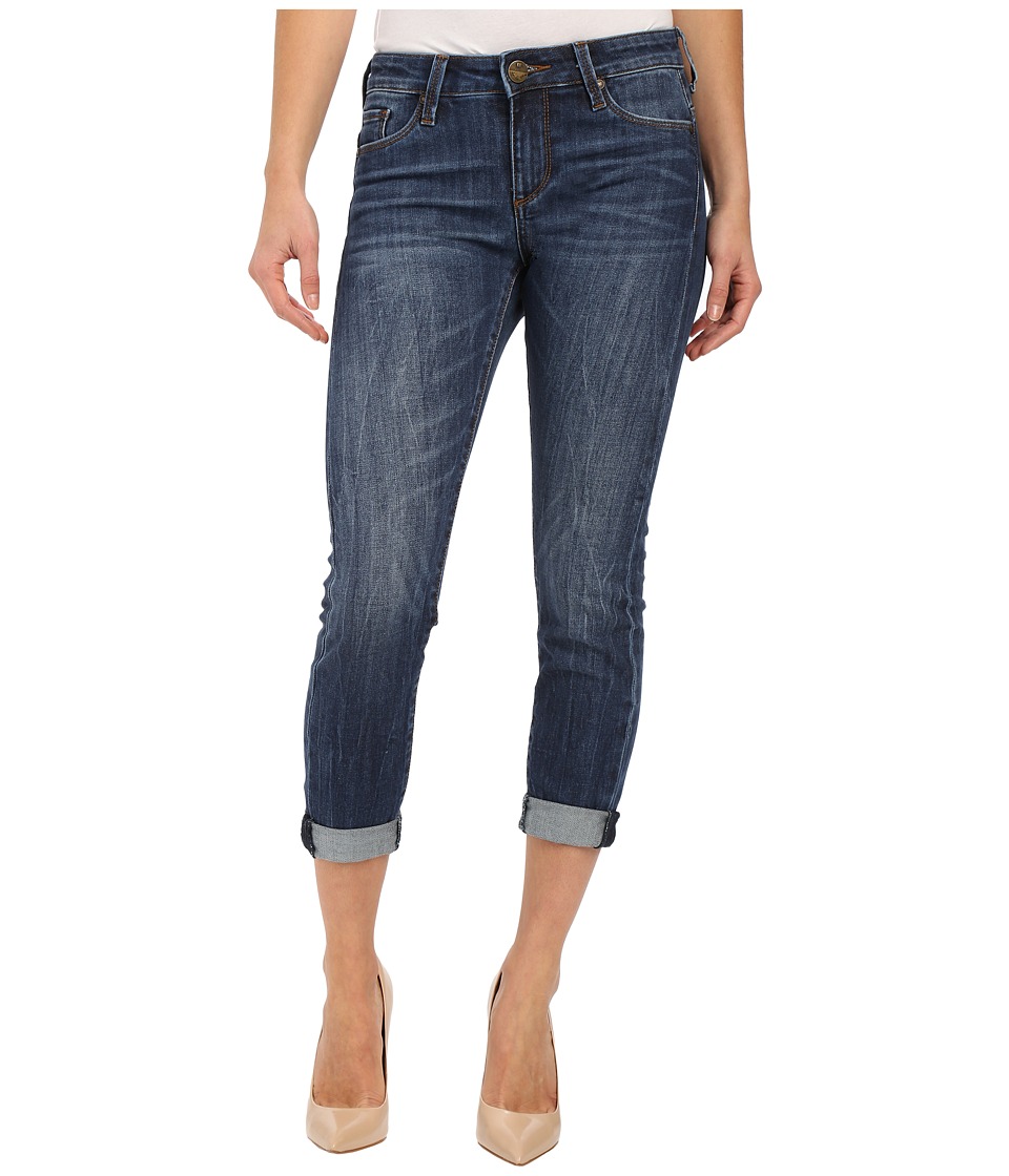 KUT from the Kloth Kathleen Slim Boyfriend Jeans in More w/ Dark Stone Base Wash (More/Dark Stone Base Wash) Women