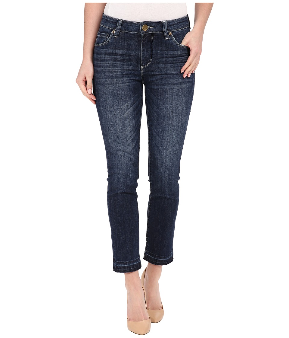 KUT from the Kloth Reese Ankle Straight Leg Jeans in Rely w/ Dark Stone Base Wash (Rely/Dark Stone Base Wash) Women