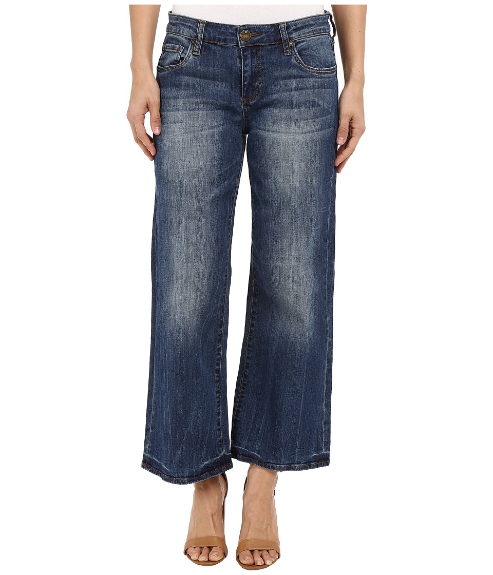 KUT from the Kloth Culottes Five-Pocket Yokes in Pretty w/ Medium Base Wash (Pretty/Medium Base Wash) Women