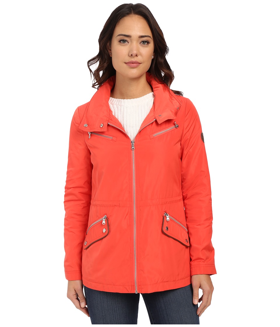 LAUREN Ralph Lauren - Wing Collar Anorak (Hot Coral) Women