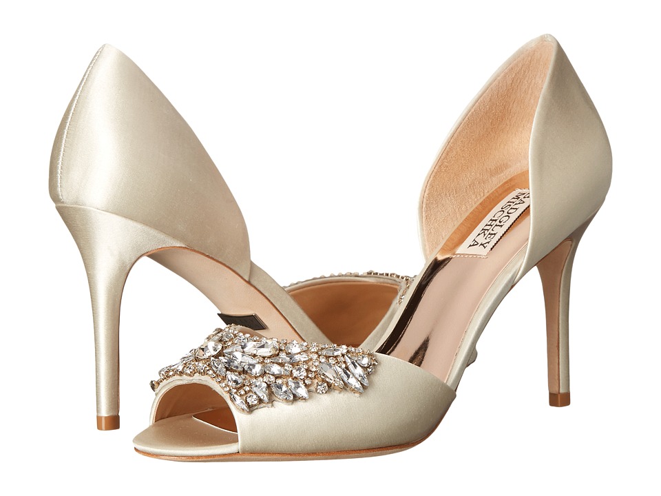 Badgley Mischka Candance (Ivory Satin) High Heels