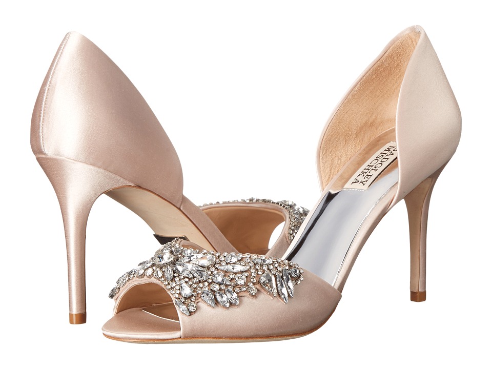 Badgley Mischka Candance (Light Pink Satin) High Heels
