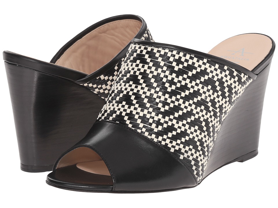 Aquatalia Sonya (Black Aniline Calf Combo) Women