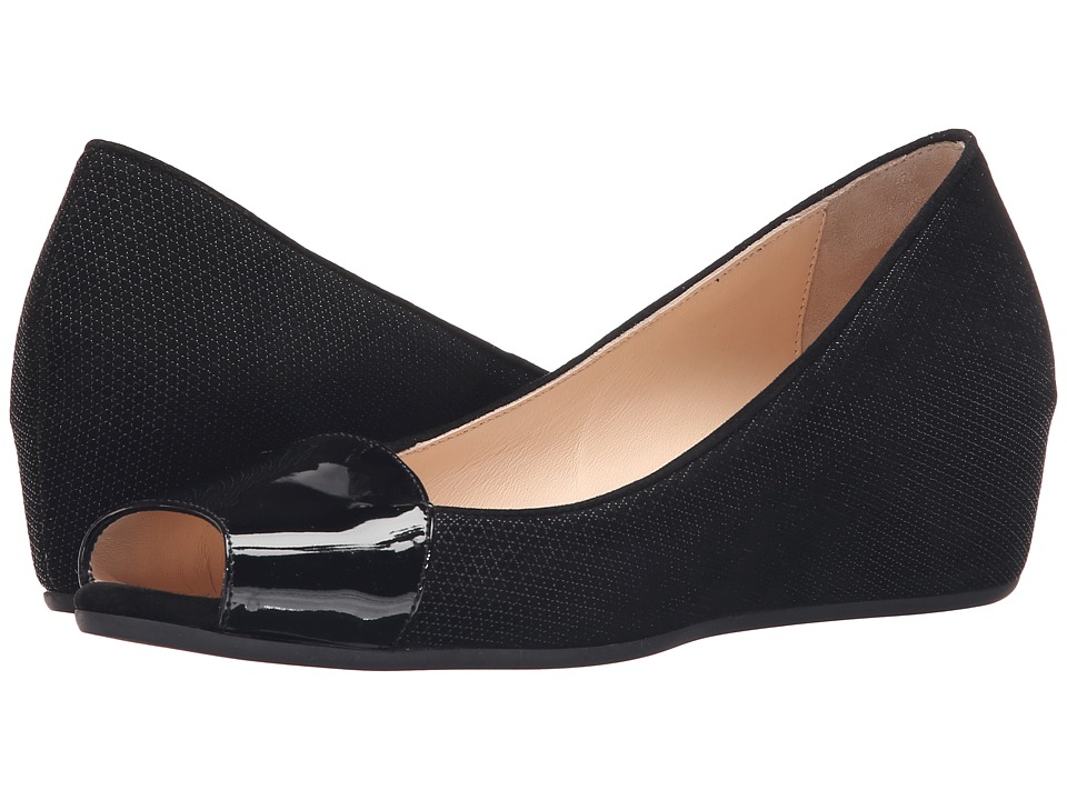 Aquatalia Margaret (Black Patent/Suede) Women