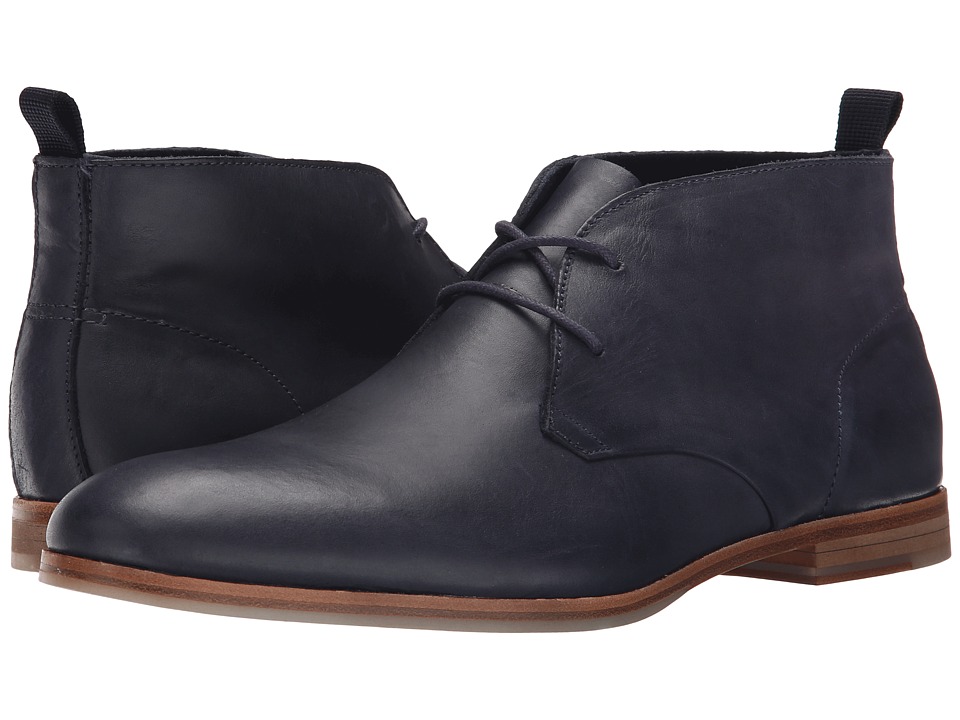 Calvin Klein Farnel (Dark Navy Washed Leather) Men