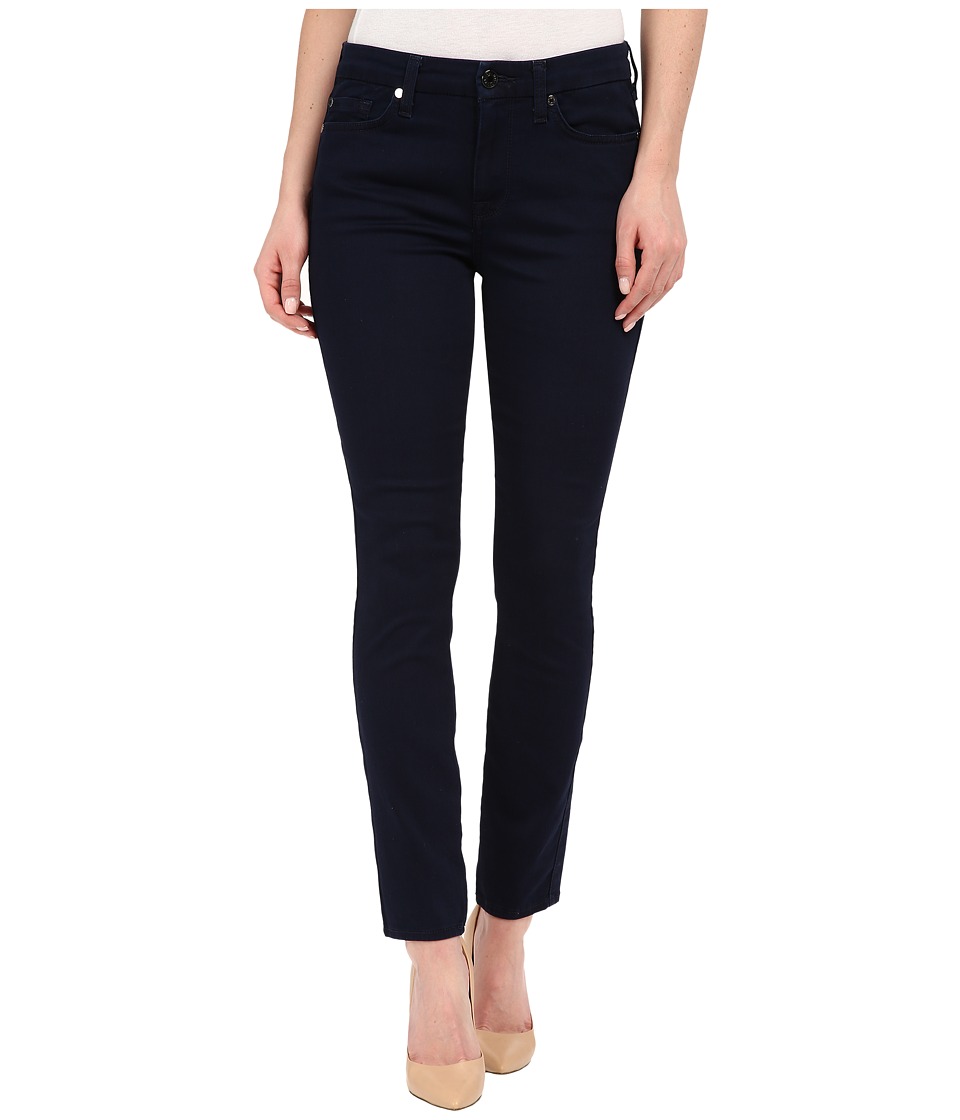 7 For All Mankind The Ankle Skinny w/ Contour Waistband in Featherweight Rich Blue (Featherweight Rich Blue) Women
