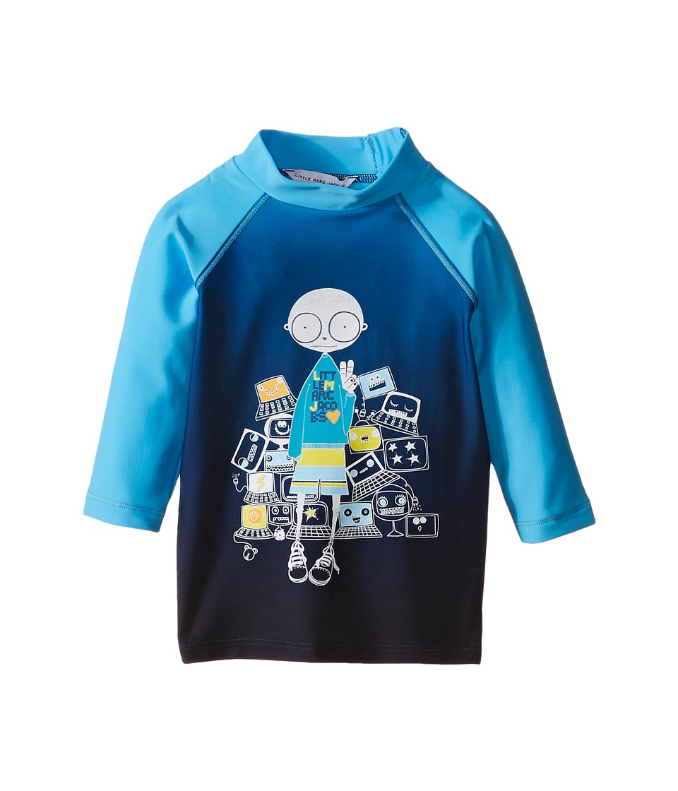 Little Marc Jacobs Mr Marc Graphic Rashguard (Infant) (Blue) Boy