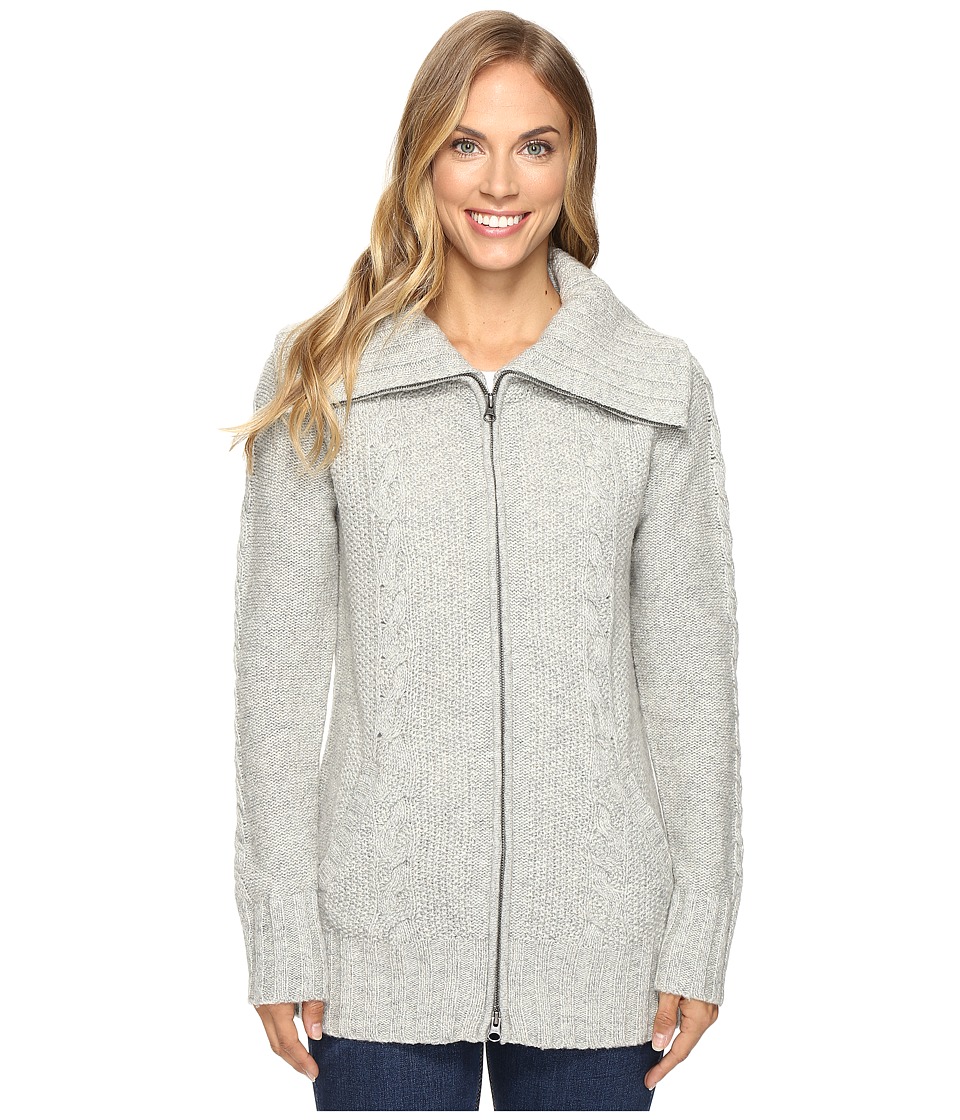 Smartwool Crestone Sweater Jacket (Silver Gray Heather) Women