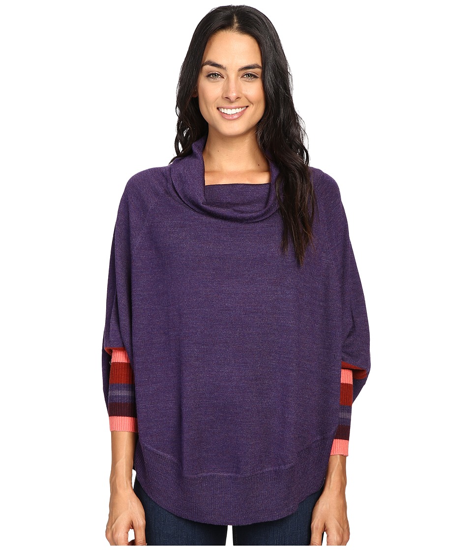 Smartwool Nokoni Striped Poncho (Mountain Purple Heather) Women