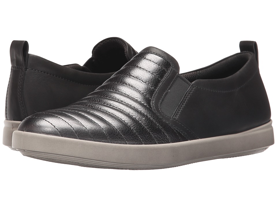 ECCO Aimee Elastic Slip-On (Dark Shadow Metallic/Dark Shadow) Women
