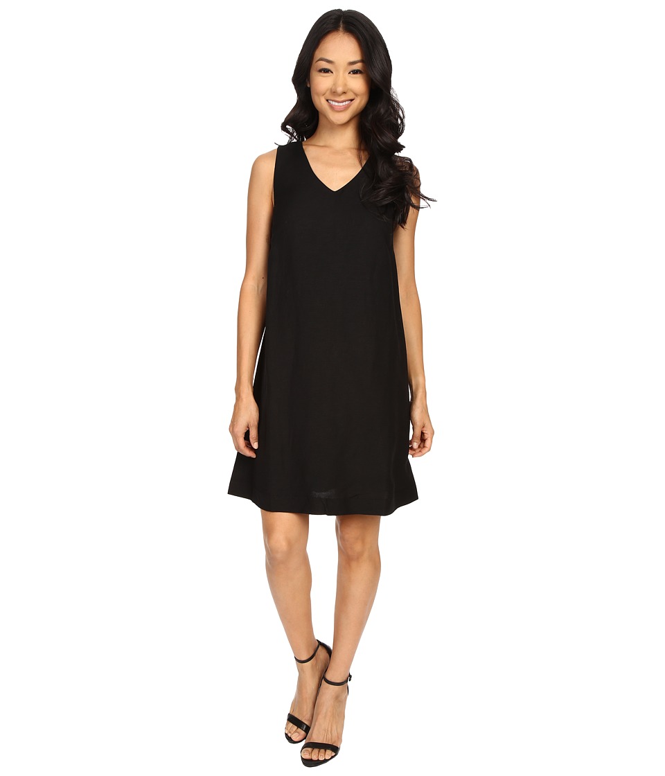 NIC+ZOE Every Day Linen Dress (Black Onyx) Women