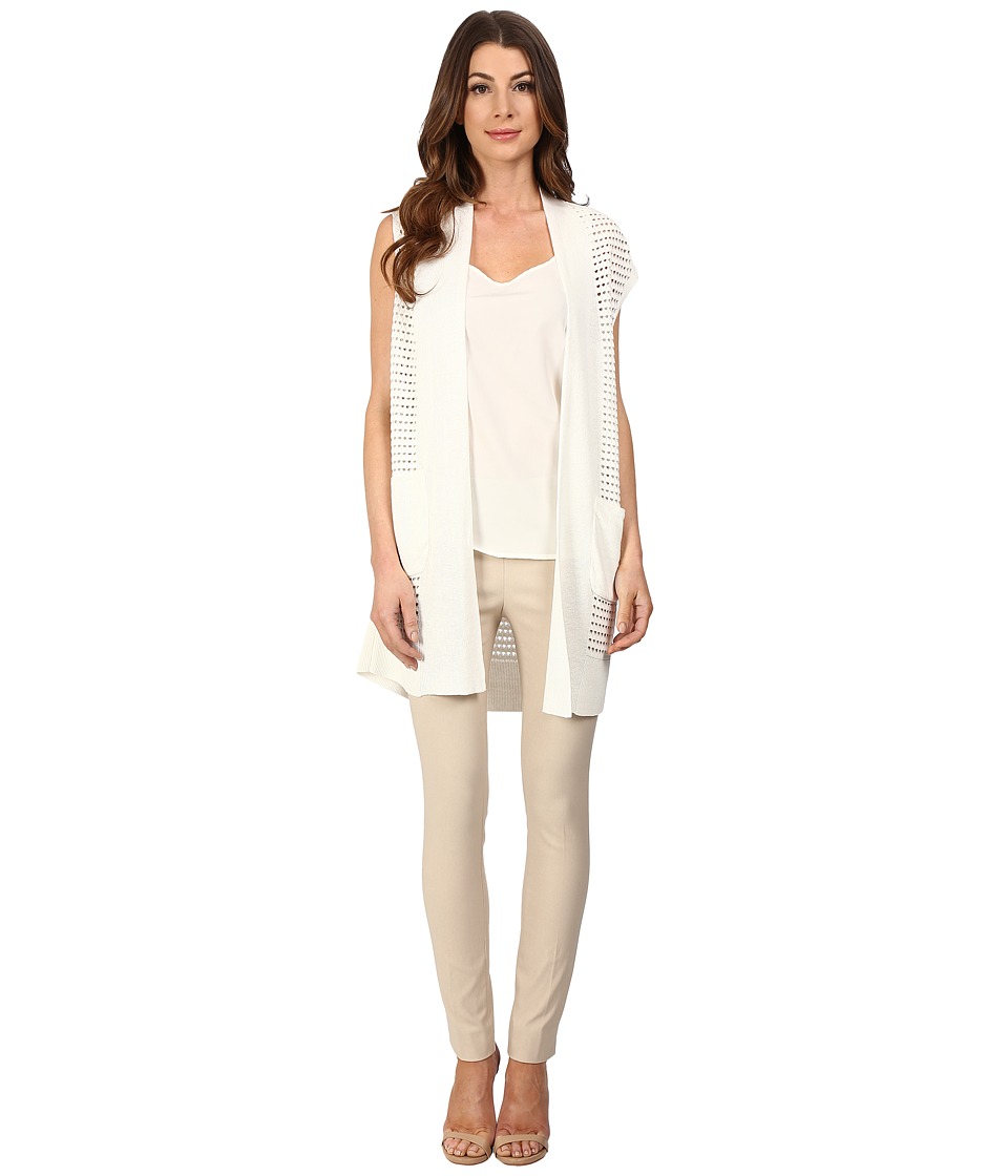 NIC+ZOE Open Stitched Vest (Milk White) Women