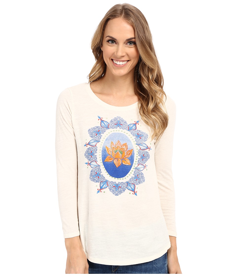 Lucky Brand - Multicolor Lotus Tee (Whisper White) Women