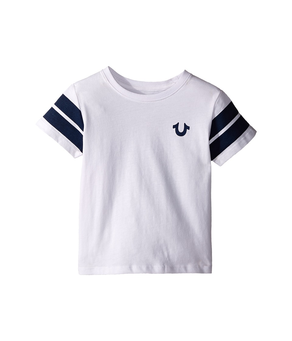 True Religion Kids - Varsity Paneled Tee Shirt (Toddler/Little Kids) (White) Boy