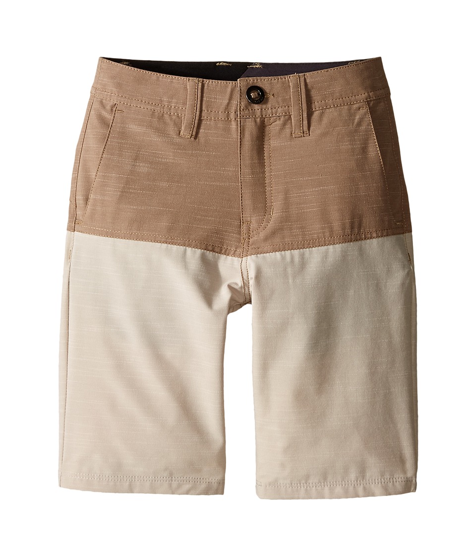 Volcom Kids SNT Block Shorts (Big Kids) (Beige) Boy