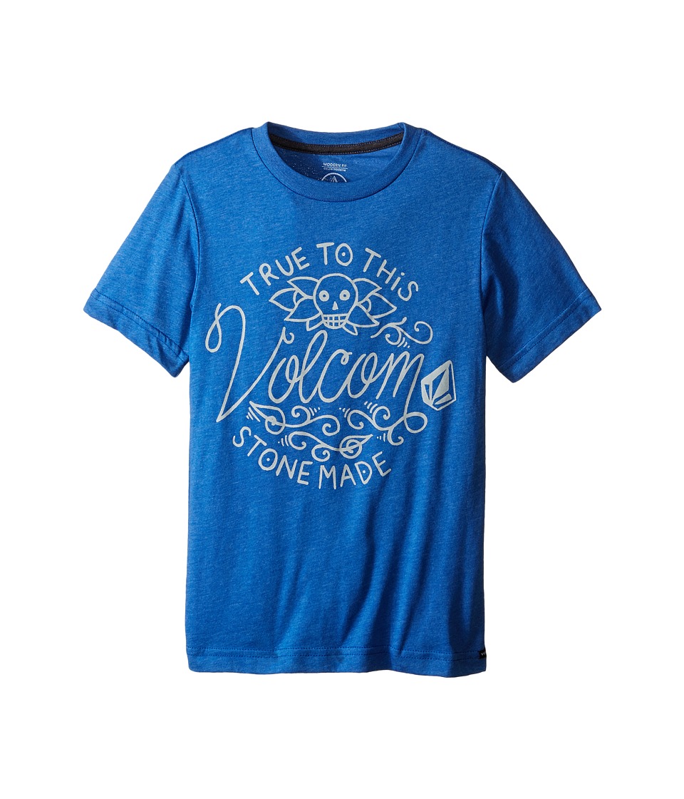 Volcom Kids - Pedal Forward Short Sleeve Tee (Big Kids) (Estate Blue Heather) Boy