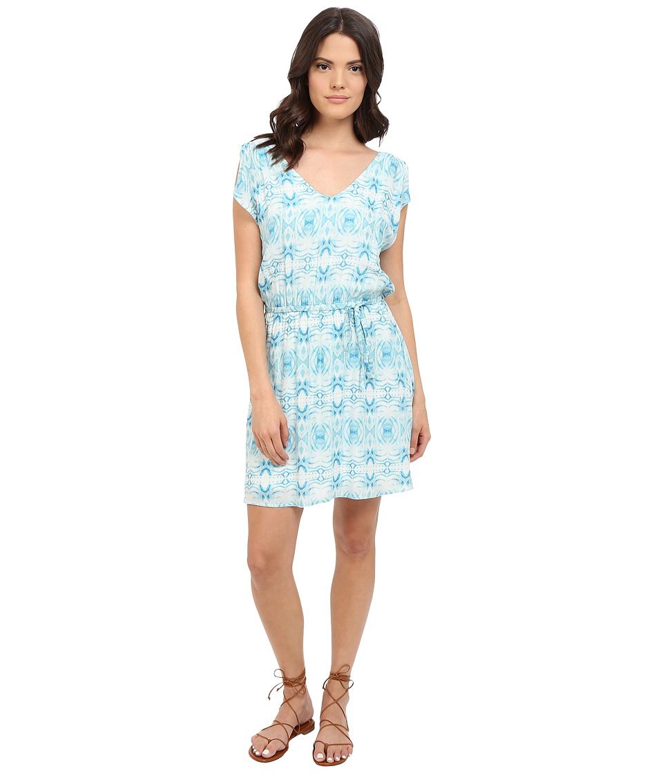 BB Dakota Zoya Grotto Printed Rayon Twill Dress (Dirty White) Women