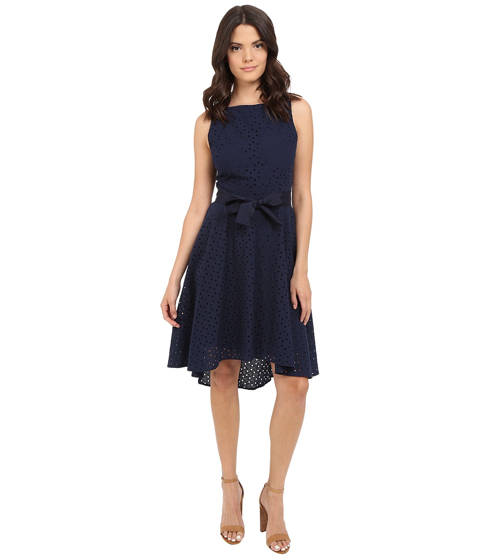 BB Dakota Lilyana Eyelet High-Low Dress (Navy) Women