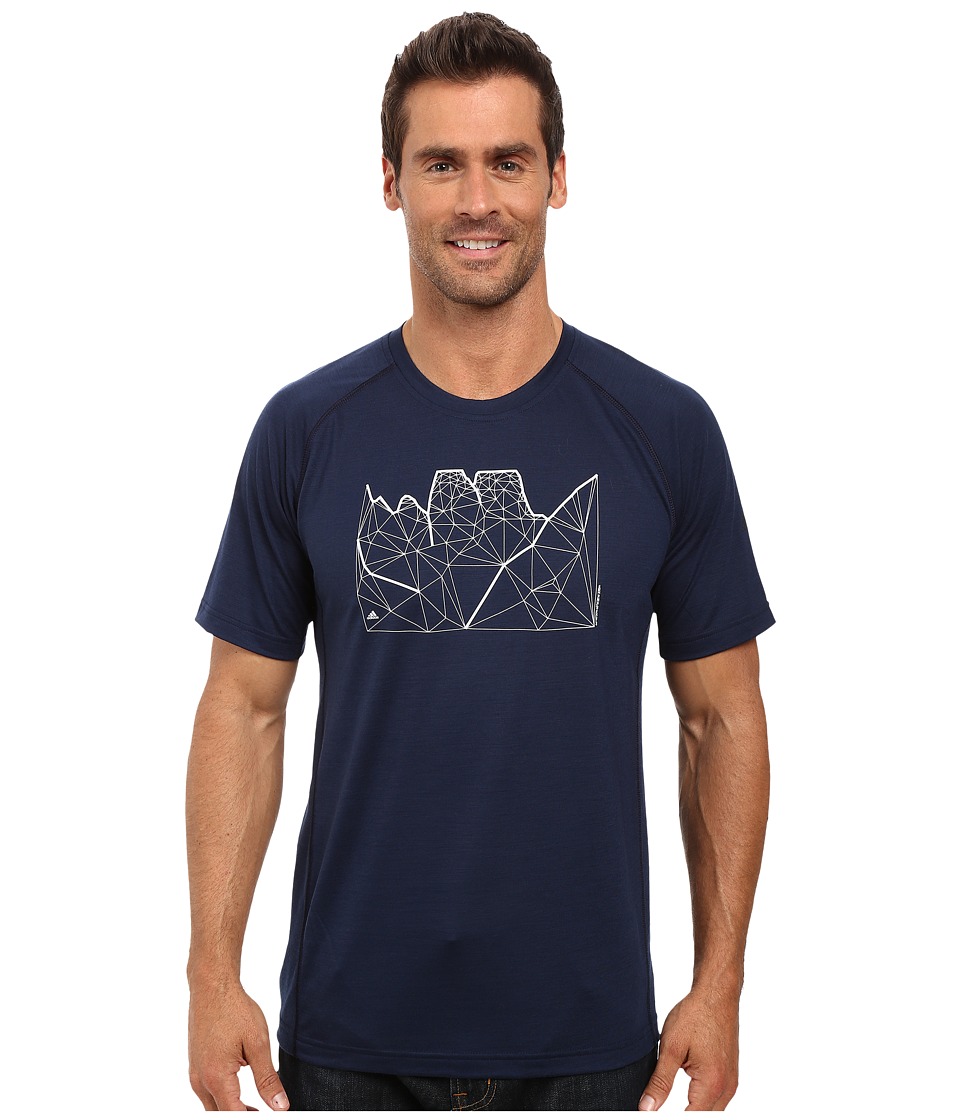 adidas Outdoor Wool Tee (Collegiate Navy) Men