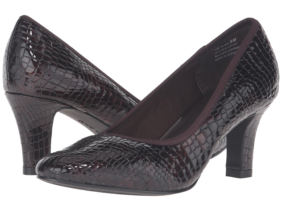 David Tate Peggy (Brown Croc Patent Print) Women