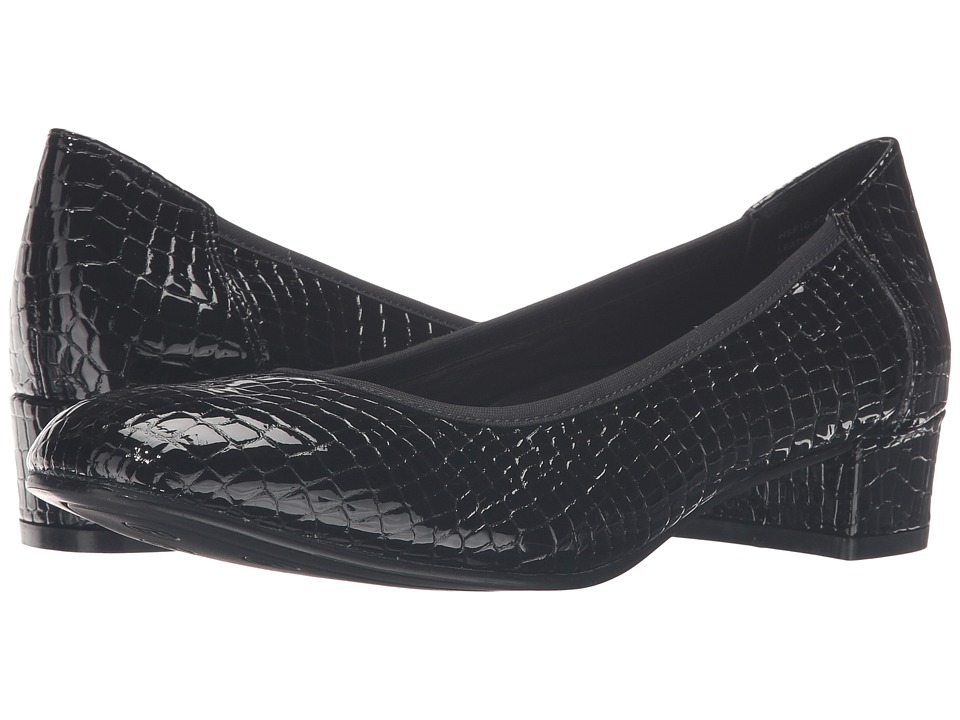 David Tate Piper (Black Croc Patent Print) Women