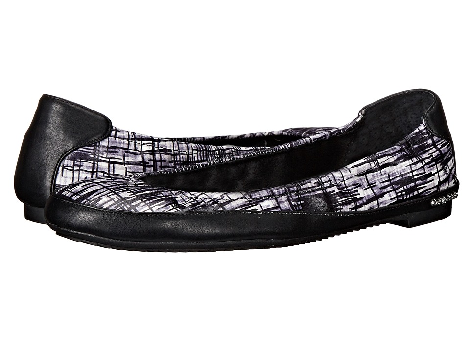 Calvin Klein Anabelle (Black Scratch Fabric/Leather) Women