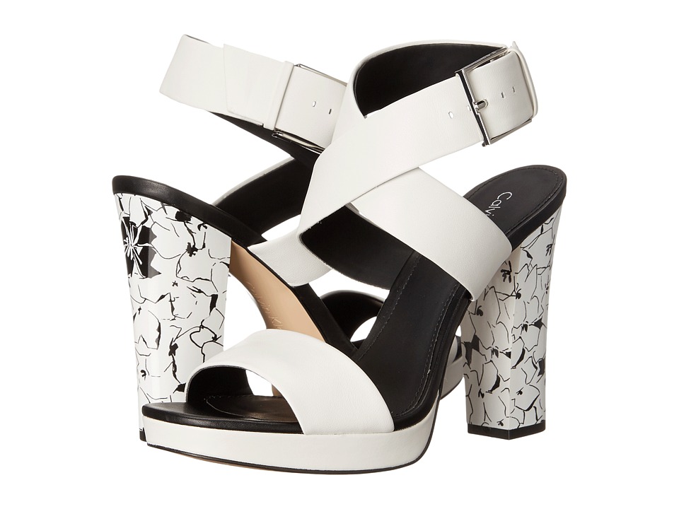 Calvin Klein Bao (Plat White Leather) High Heels
