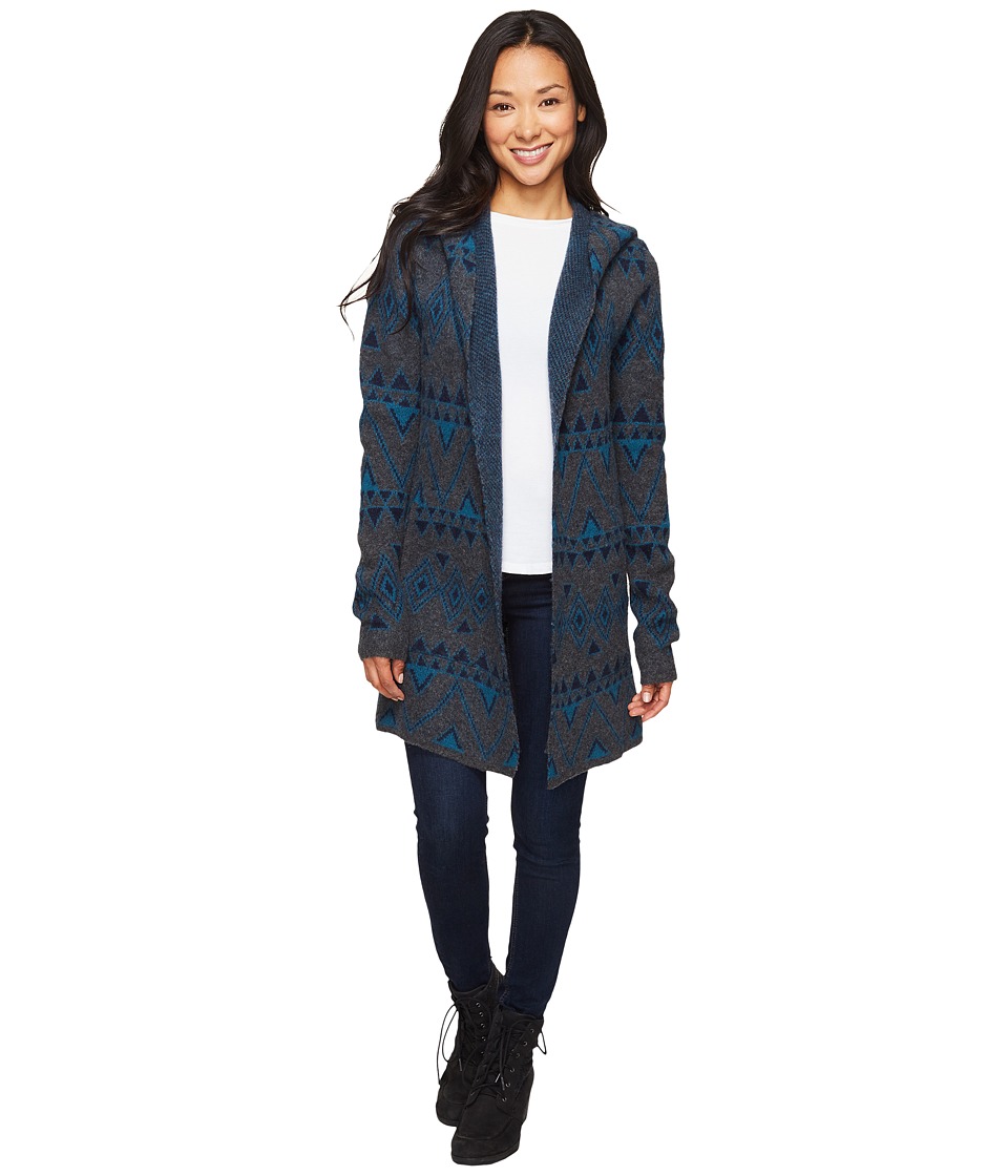 Toad&Co Merino Diamond Hoodie (Dark Graphite) Women