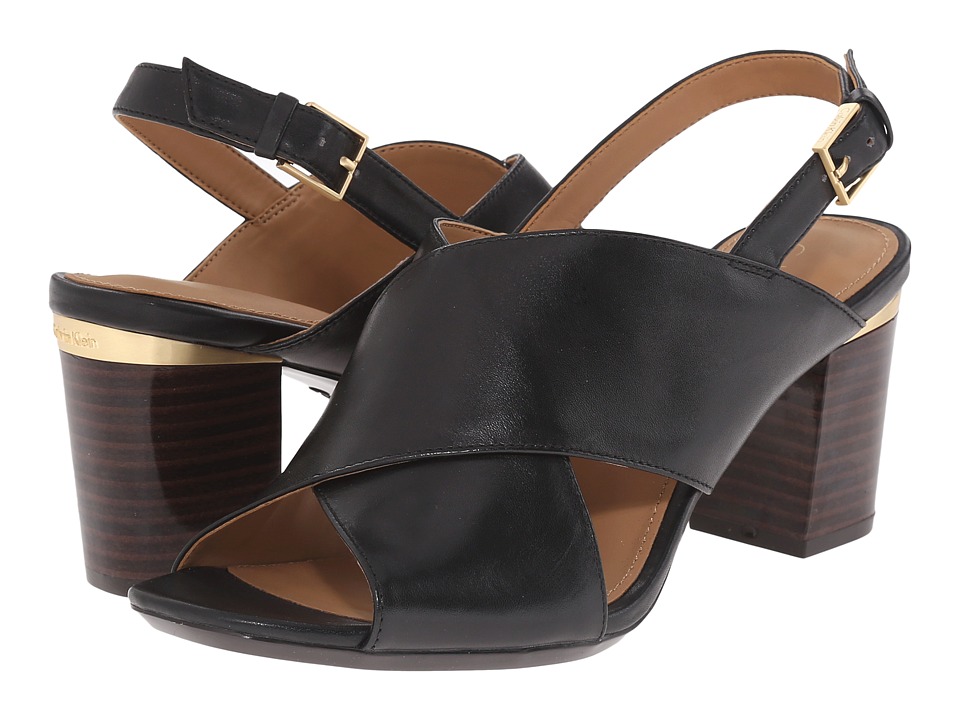 Calvin Klein Cindya (Black Leather) High Heels