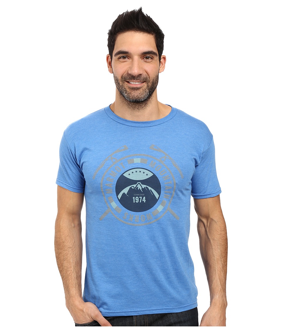 Marmot Top Rock Short Sleeve Tee (Royal Heather) Men
