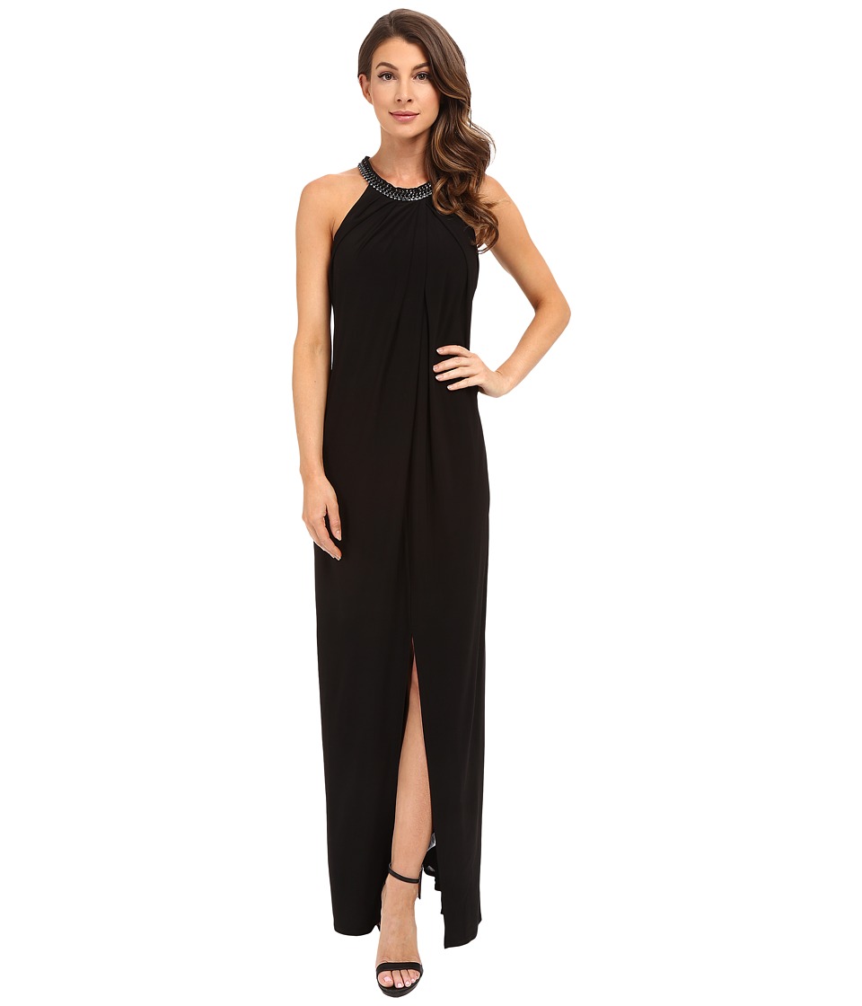 Laundry by Shelli Segal Matte Jersey Sleeveless Gown (Black) Women
