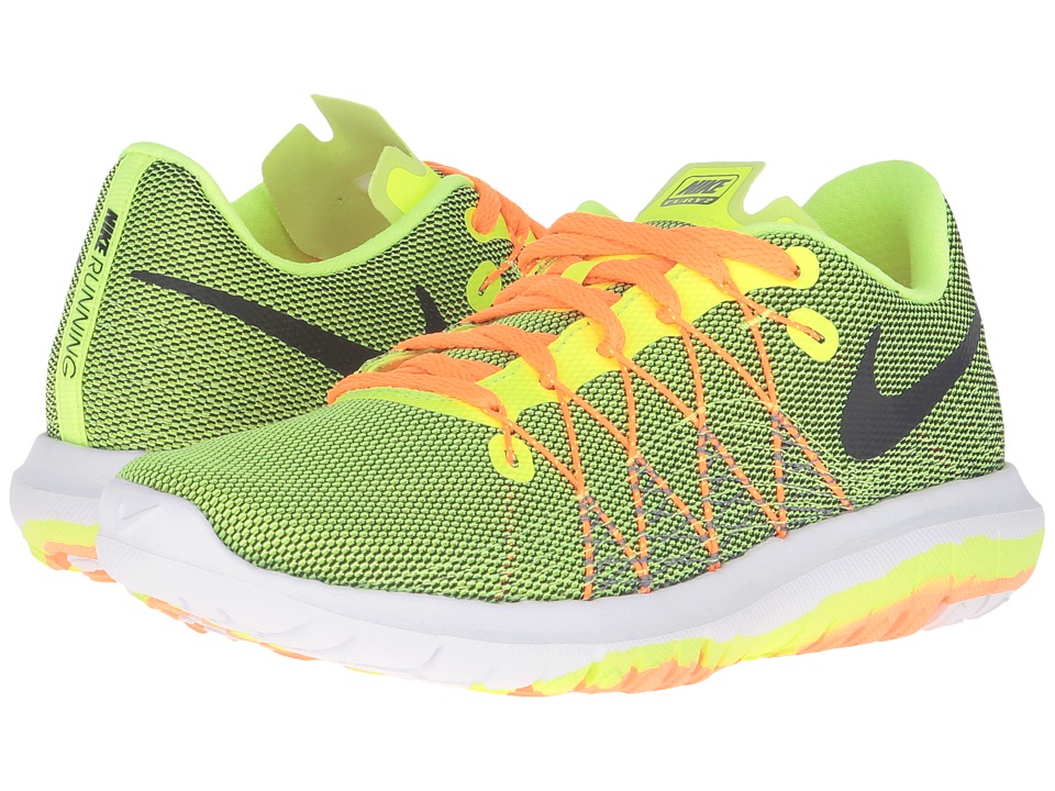 Nike Kids Flex Fury 2 (Big Kid) (Volt/Total Orange/White/Black) Boys Shoes