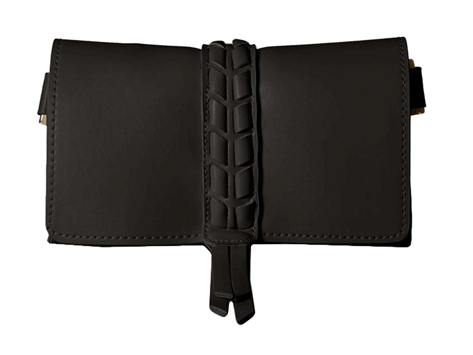 Ivanka Trump - Belt Bag with Lacing Detail On 20mm Panel (Black) Women's Belts