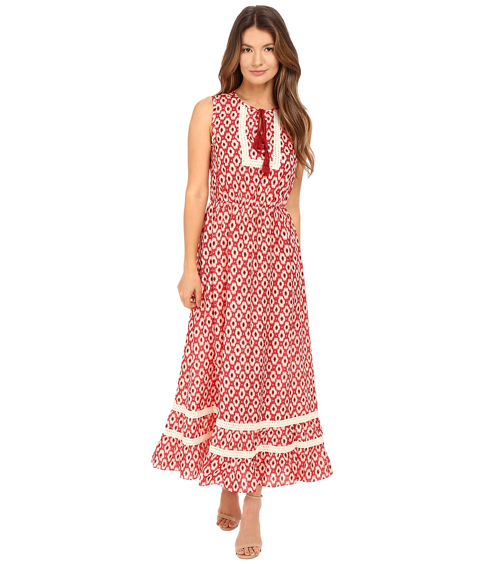 Kate Spade New York Posy Ikat Patio Dress (Red Chestnut Multi) Women