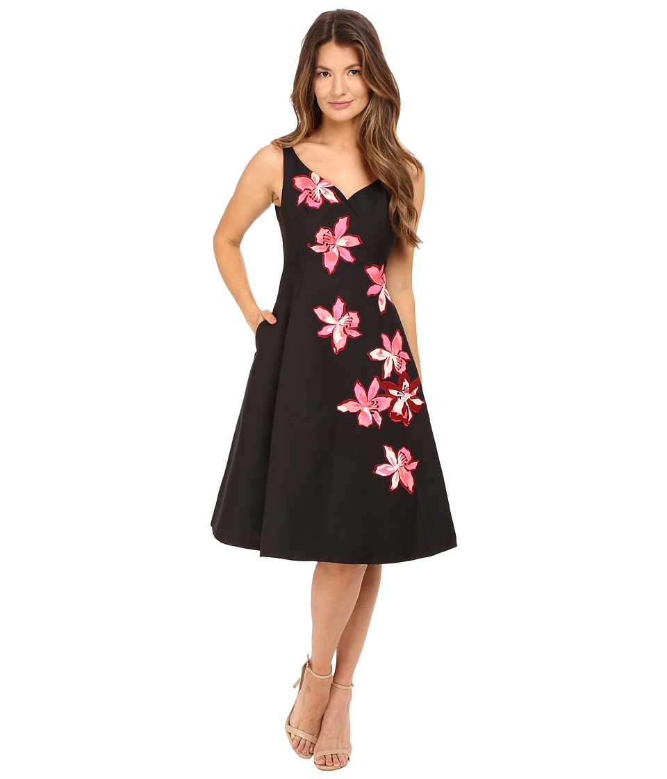 Kate Spade New York Tiger Lily Applique Dress (Black) Women