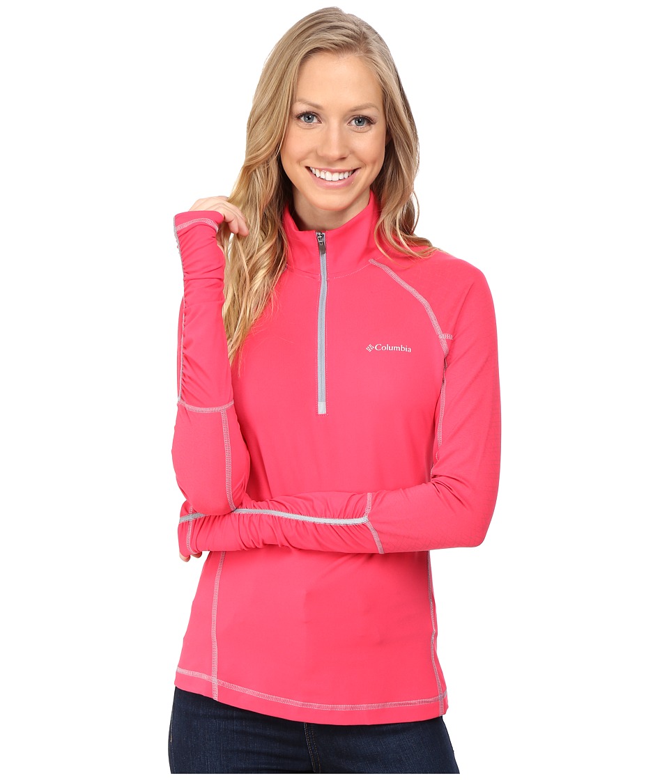 Columbia Trail Flash 1/2 Zip Shirt (Punch Pink/Tradewinds Grey) Women