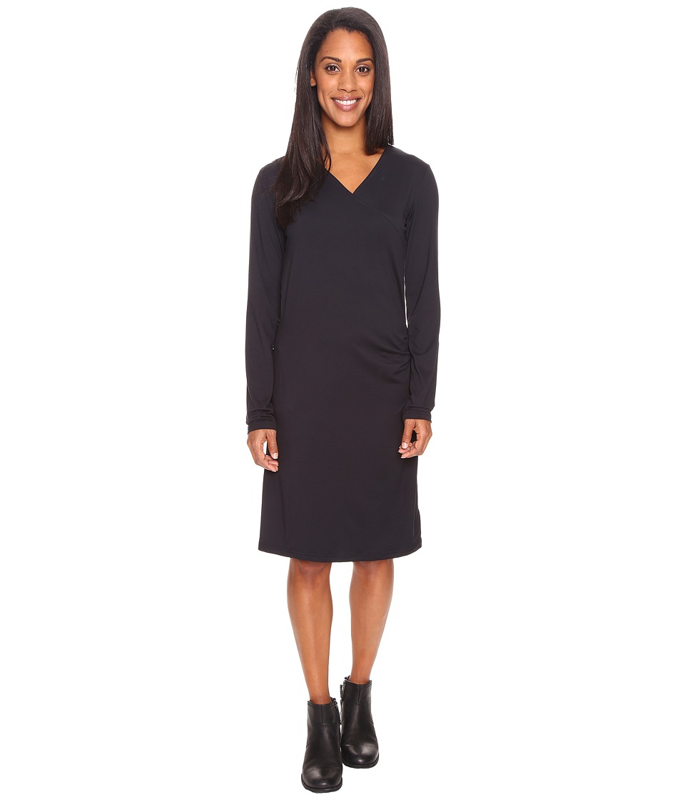 ExOfficio Wanderlux Draped Dress (Black) Women