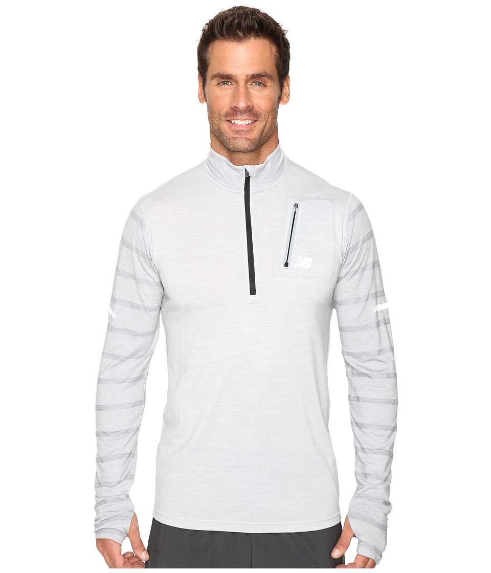 New Balance Performance Merino Half Zip Top (Athletic Grey) Men