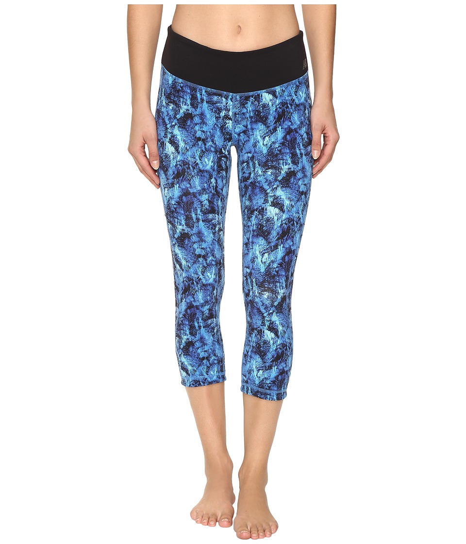 New Balance Premium Performance Capri Print Pants (Majestic Feather Camo) Women