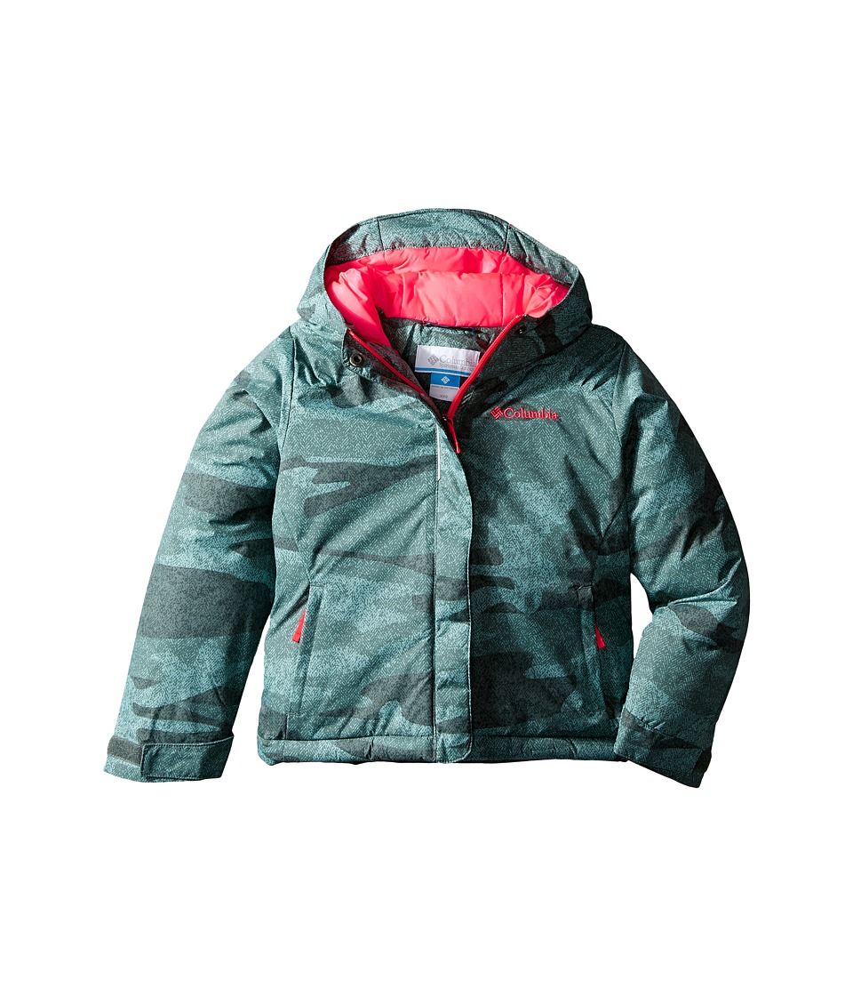 Columbia Kids Horizon Ridetm Jacket (Little Kids/Big Kids) (Pond Camo/Laser Red) Girl