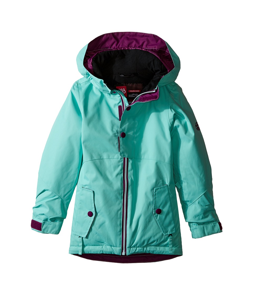 686 Kids Scarlet Insulated Jacket (Big Kids) (Dusty Aqua) Girl